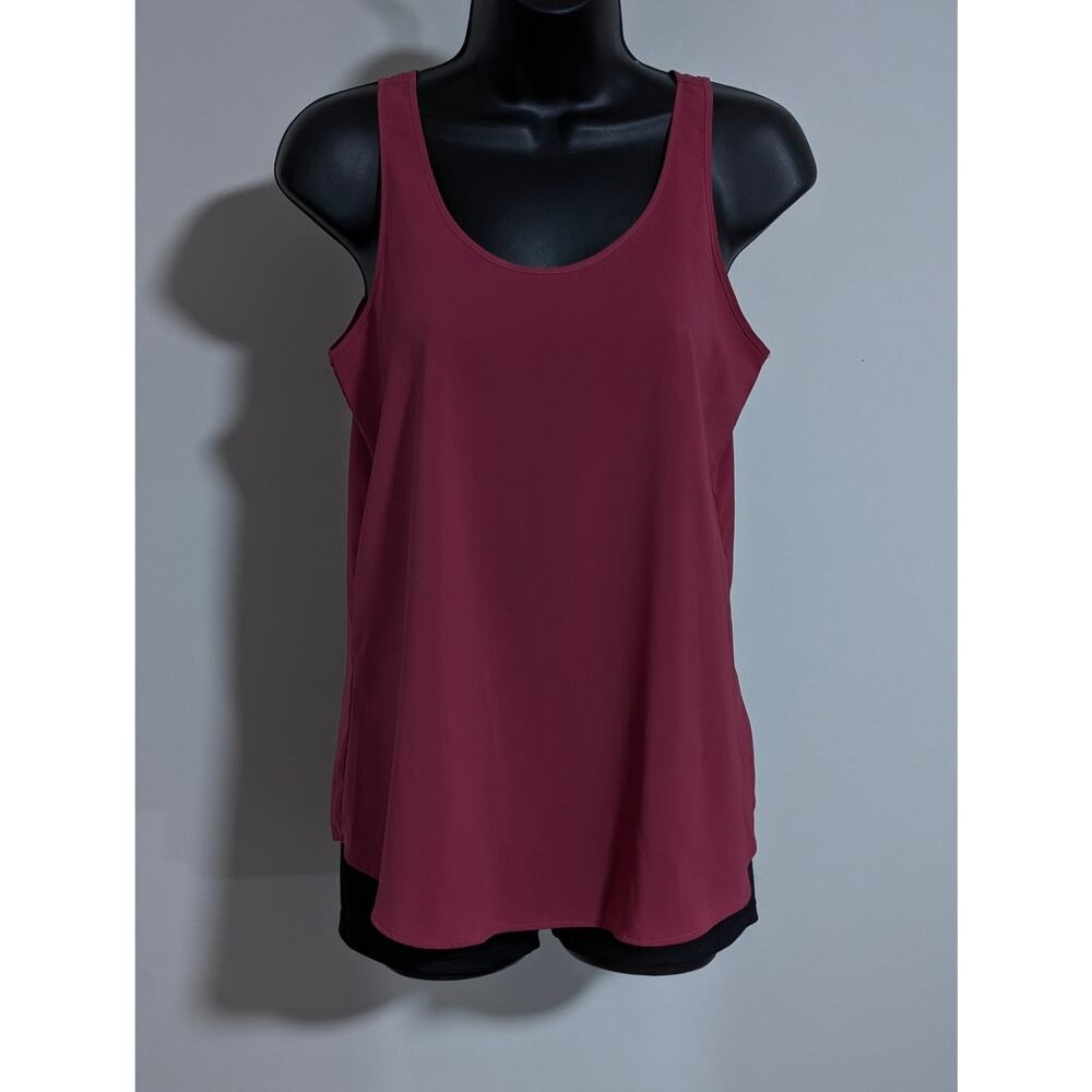 Pink Rose Mauve Pink Flowy Tank Top Blouse Sleeveless Size Small